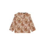 Blouse polina ecru et marron clair
