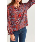 Blouse rouge brique