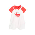 Blouse et salopette - short rouge et blanc - obabi
