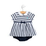 Body - robe obivi blanc et bleu marine - elle est o� la mer