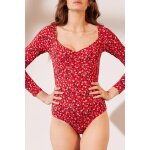 Body rose carmin et noir Body rose carmin et noir