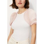 Bolro en dentelle vieux rose