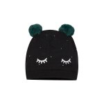 Bonnet  oreilles noir et vert