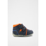Boots en cuir biboy power bleu et orange