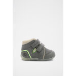 Boots en cuir biboy power gris et vert