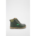 Boots en cuir nonobo vert et kaki