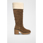 Bottes en nubuck adrya marron