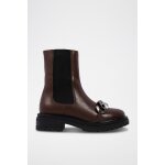 Bottines chelsea en cuir cognac