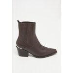 Bottines chelsea en cuir marron