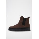 Bottines chelsea en cuir marron et noir