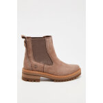 Bottines chelsea en cuir taupe