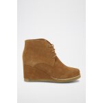 Bottines compenses en nubuck kick week - camel