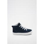 Bottines en crote de cuir bleu marine