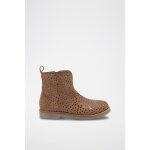 Bottines en crote de cuir marron