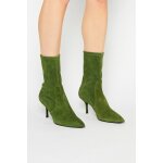 Bottines en cuir de chvre yvonne 75 - kaki - stuart weitzman