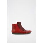 Bottines en cuir happli rouge et bordeaux Bottines en cuir happli rouge et bordeaux