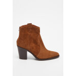 Bottines en cuir marron