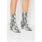 Bottines en cuir de mouton fifer pull on - blanc et noir - stuart weitzman