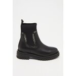 Bottines en cuir noir
