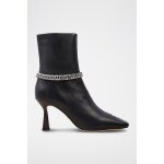 Bottines en cuir noir