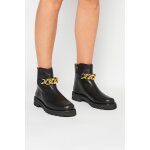 Bottines en cuir de veau chain lift - noir - stuart weitzman