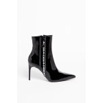 Bottines en cuir de veau verni noir