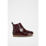Bottines en cuir verni bordeaux - oba�bi