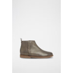 Bottines fourr�es en cuir beige - oka�bi