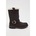 Bottines fourres en nubuck noir