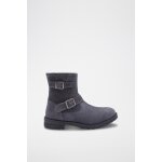 Bottines en nubuck bleu marine