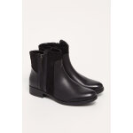 Bottines zippes avec empicements fantaisie