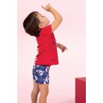 Boxer bleu marine et rouge