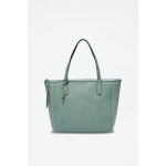 Cabas en cuir vert