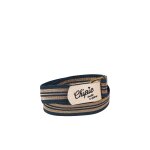 Ceinture bleu marine et camel