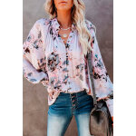 Chemise fleurie ecru