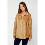 Chemise en velours nusa camel chin�