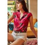 Chemisier fleuri rose Chemisier fleuri rose
