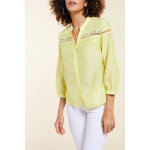 Chemisier en soie jaune clair - one step femme