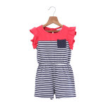 Combishort bleu marine et rouge