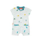 Combishort ecru et bleu