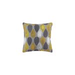 Coussin palpito gris et jaune - 40 x 40 cm