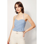 Crop top bleu clair