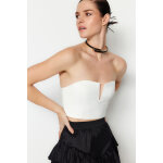Crop top bustier blanc