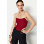 Crop top bustier bordeaux