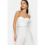 Crop top bustier ecru