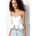 Crop top bustier ecru