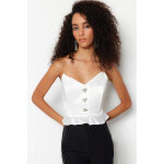 Crop top bustier ecru