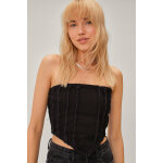 Crop top bustier noir