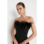 Crop top bustier noir