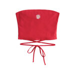 Crop top bustier rouge